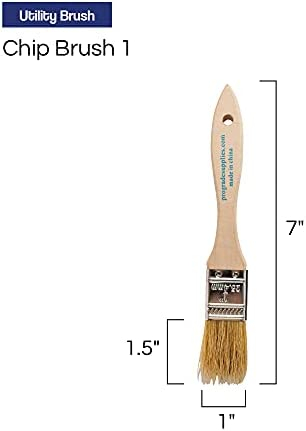 24 Pk- 1 inch Chip Paint Brushes for Paint, Stains,Varnishes,Glues,Gesso