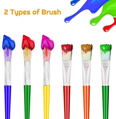 The Mega Deals kids paint set - kids paint with toddler art supplies  included, washable paint for kids with toddler paint brushes and paint