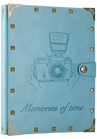 ZEEYUAN Leather Scrapbook Album 60 Pages Love Memory Photo Album