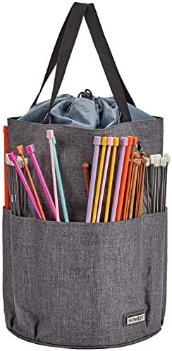 HOMEST Knitting Bag Backpack, Crochet Storage Organizer, Large