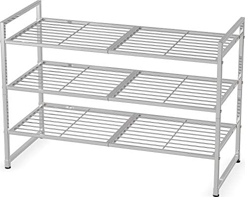 Simple Houseware 3-Tier Stackable Shoe Shelves Storage Utility