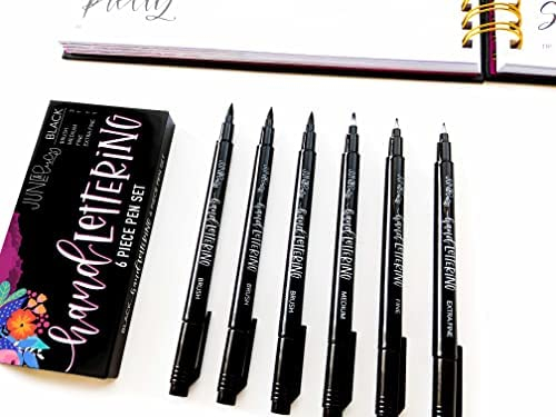 ARTDINGD Calligraphy Brush Pens, Hand Lettering Pens, Pack of 6 Brush  Markers Set, Soft and Hard Tip for Beginners Writing, Art Drawings, Water  Color