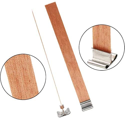 PXBBZDQ 200 Pcs Wood Wicks for Candles Making 0.5 x 5.9 Crackling Wooden Candle Wick for Soy Candle Making,Long WoodWick - 100