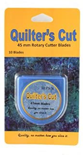 Quilters Cut 45mm Rotary Blades, 10 Pack, Fits Olfa, Fiskar, Martelli, TrueCut