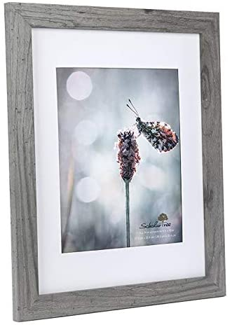 Scholartree Wooden Grey 11x14 Picture Frame 2 Set in 1 Pack or 11x14 Frame or 8x10 Photo Frame