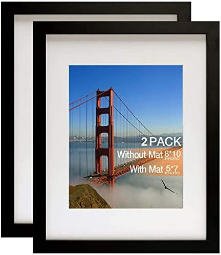 Picture Frame Mats white with black liner 8x10 for 5x7 photo SET