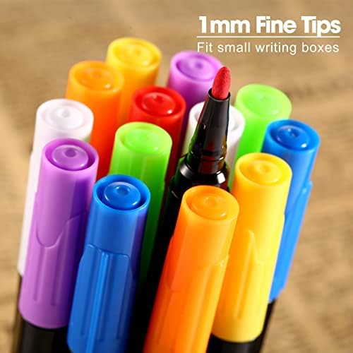Liquid Chalk Marker 1mm Fine Tip Wet Erase Marker, 6 Vibrant Colors/18  Packs for Acrylic Fridge Calendar, Clear Glass Wall/Window/Mirror Writing