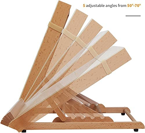 Portable & Adjustable Wood Sketching Board - Atworth Wood Desktop Easel Tabletop Easel, 18 x 14