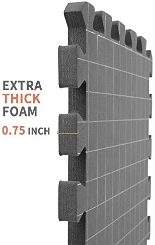 Crutello Extra Thick Blocking Mats for Knitting - Pack of 9 White Blocking Boards with Grids for Needlepoint or Crochet - Includes Measuring Tape & 15