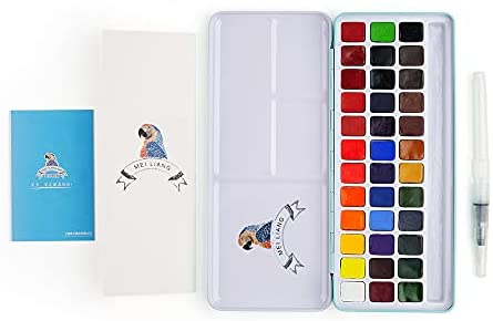 Gunsamg Watercolor Paint Set 120 Colors In Portable Box With Palette  Including 12 Fluorescent Colors 15 Macron Colors And 33 Metallic Colors For