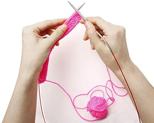 Circular Knitting Needles Set Portable Aluminum Craft for Knitter