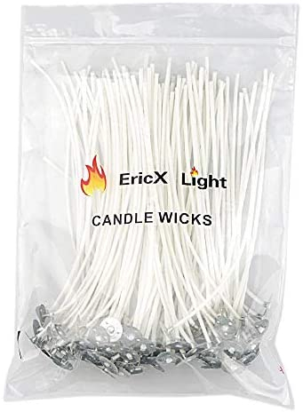EricX Light 100 Piece Cotton Candle Wick 6 Pre-Waxed for Candle Making,Candle  DIY