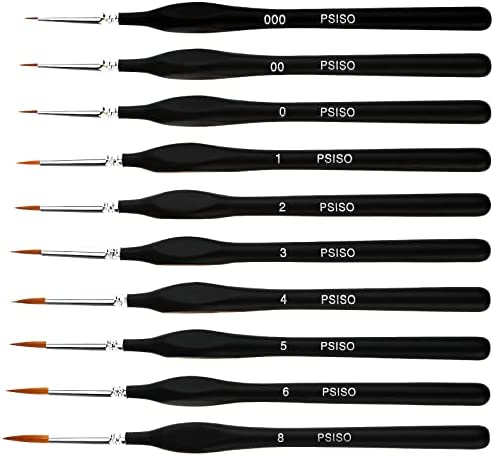 10PC Fine Detail Paint Brush Set Mini Small Painting Brushes Fit for  Art,Crafts,Acrylic,Watercolor
