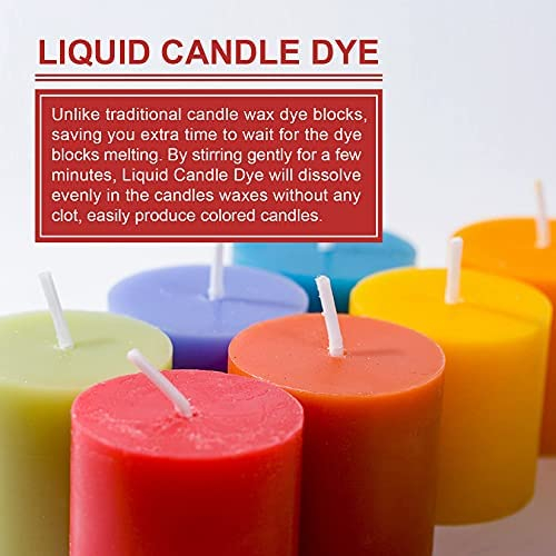  Candle Dye for Candle Making - Made in The USA - 20 Popular  Colors - Easy to Use - Highly Concentrated - Candle Making Supplies for Soy  Wax or Paraffin Wax 
