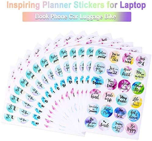 480 Pieces Inspiring Planner Stickers Inspirational Quote Stickers  Encouraging Stickers Motivational Encouragement Stickers for Book Phone Car  Bike Scrapbook