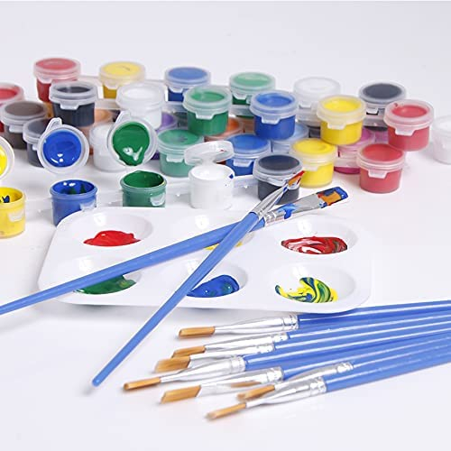 Bulk Paint Brush Set with round Nylon Hair,Plastic Handle for