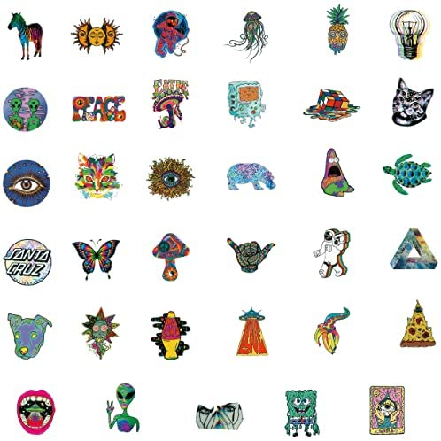 Trippy Stickers 100 PCS Psychedelic Stickers for Adults,Trippy