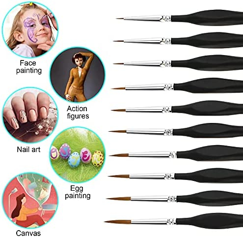 Disposable Paint Brushes for Fine Detail | Nylon Hair Brushes for All  Purposes | Miniature Model Painting | Resin Craft | Nail Art (5 pcs)
