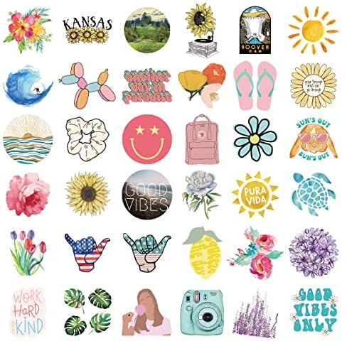 Aesthetic Stickers 200PCS VSCO Stickers Aesthetic, Vinyl Cute Stickers  Asthetic Stickers for Journaling