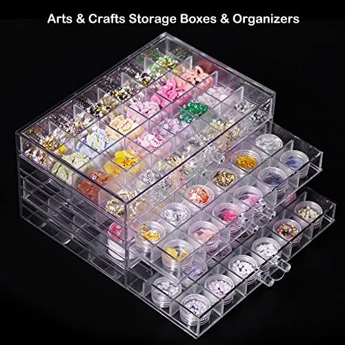 Compartment Storage Box 72 Grids Acrylic Organizer Box with 3