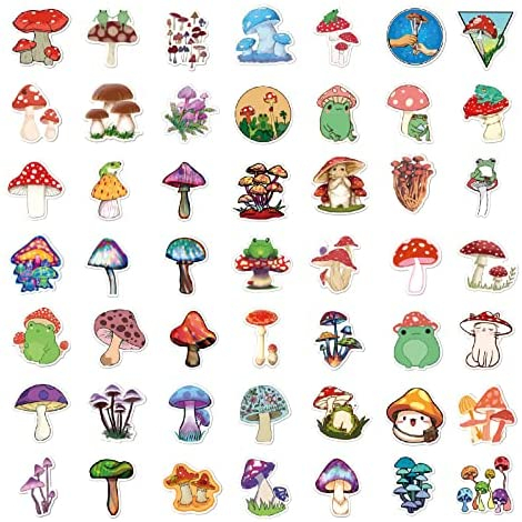 100 pcs Mushroom Stickers，Cute Stickers for Kids Teens Adult, Viny Waterproof  Stickers for Water Bottle，100 Pcs Waterproof Vinyl Stickers for Water  Bottle