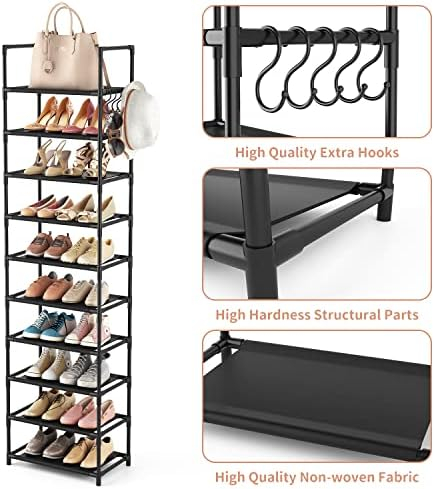 Shoe Rack, Sturdy Metal Shoe Rack Organizer,Narrow Shoe Rack,Shoe