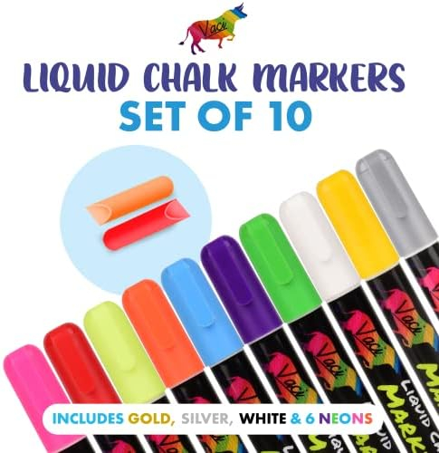 Liquid Chalk Markers - Pack of 4 White Chalk Pens