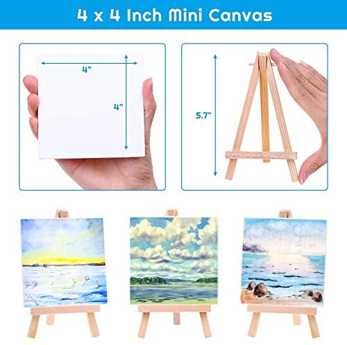 Mini Canvases 18 Pack, Cridoz Small Painting Canvas with Mini