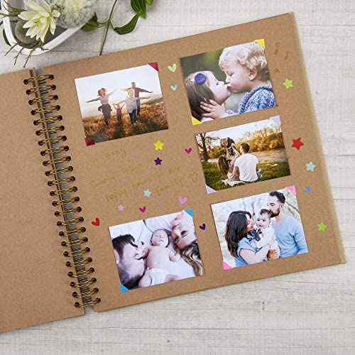 8 x 8 Inch Small DIY Scrapbook Photo Album with Cover Photo 80 Pages  Hardcover Craft Paper Photo Album for Guest Book, Anniversary, Valentines  Day