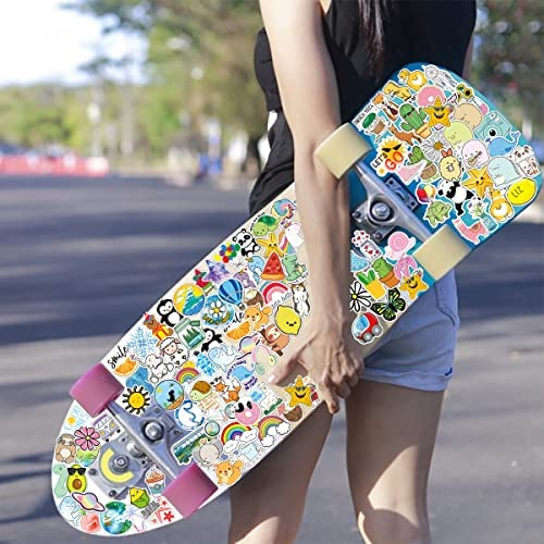 200 PCS Water Bottle Stickers for Kids Teens, Cute Vinyl Waterproof Laptop  Skate