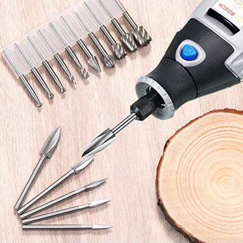 20 Pieces Wood Carving Drill Bit Set Includes HSS Engraving Drill