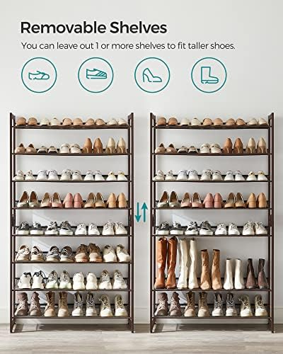 Shoe Cabinet for Entryway, 8-Tier Tall Shoe Shelf Shoes Rack