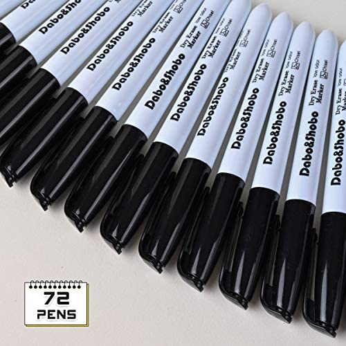 Dabo&Shobo Dry Erase Markers, (80 Count, Black,Chisel Tip)-White Board Markers/ Pens ,Very Suitable for Writing on The School、 Office 、Home Dry
