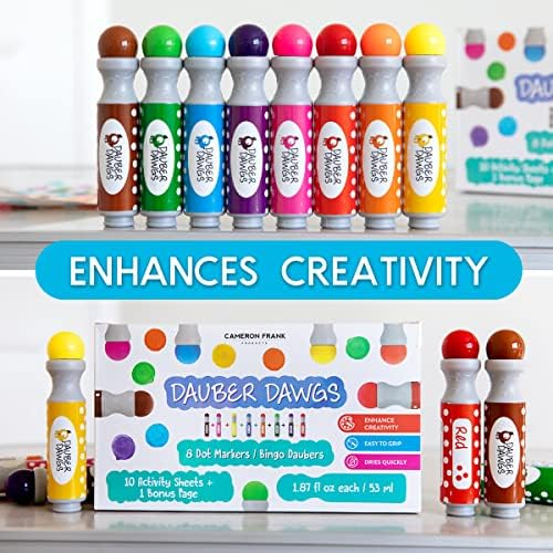  sunacme Washable Dot Markers for Toddlers Kids Preschool,  12-pack Dot Markers Set/Bingo Daubers Dabbers Dauber for Kids, Toddlers,  Preschool, Children Art Supply : Toys & Games