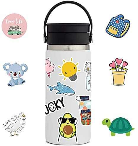 Water Bottle Stickers 300 Pcs VSCO Colored Aesthetic Sticker Pack, Stickers  for Kids Adults Teens, Waterproof Vinyl Stickers, Stickers for Laptop