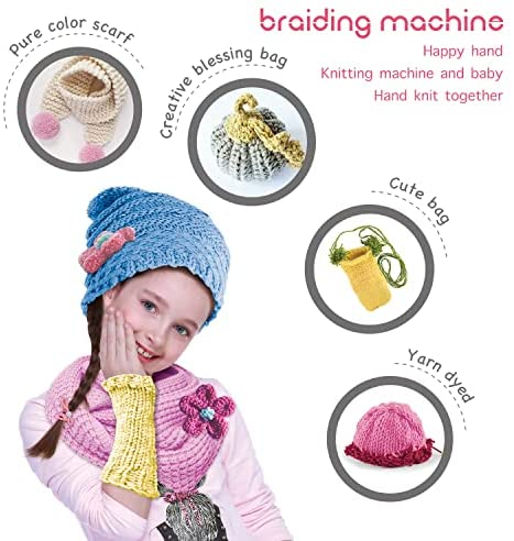 Smart Weaving Loom Knitting Machine Kit for Adults & Kids, 48 Needles,  Round Loom with Row Counter, Crochet & Weaving Tool for Socks, Hats, Scarves