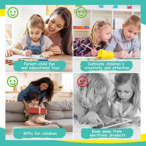 Artkey Pre Drawn Canvas for Painting for Kids, 5 x 7 Printed Canvas to Paint Canvas Set, Pack of 39 - 3 Stretched Canvas, 24 Acrylic Paint Pots, 9 PAI