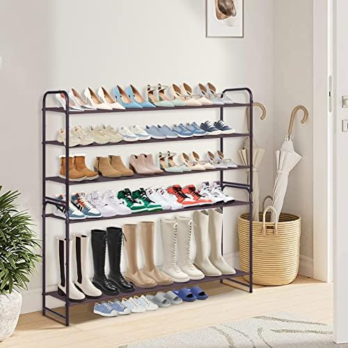 3-Tier Long Shoe Rack for Closet Stackable Wide Shoe Shelf Organizer and Storage for Floor, Entryway (Bronze), Women's, Size: 42.7 x 11.4 x 24.4