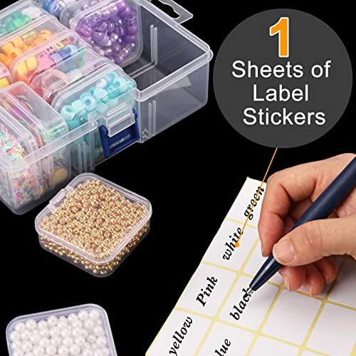 Quefe 14pcs Bead Organizers in A Clear Box, Clear Plastic Diamond Painting  Storage Container with Mini Clear Boxes for Craft Organziers and Storage Art  Embroidery Nail Accessories