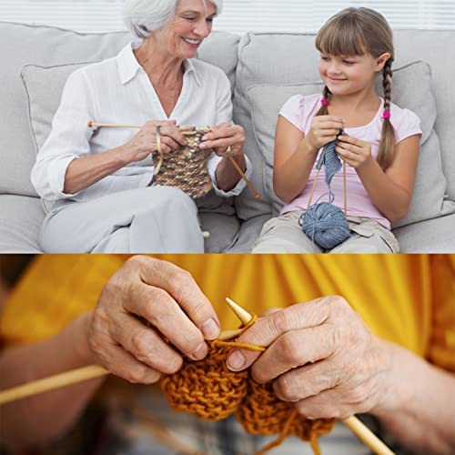 Fairycece Bamboo Knitting Needles Set Knitting Needle Case Kits for  Beginners Wooden Wood