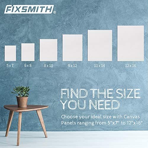 FIXSMITH Painting Canvas Panel Boards - 5x7 inch Art Canvas,24 Pack Mini Canvases,primed Canvas Panels,100% Cotton,acid Free,professional Quality Arti