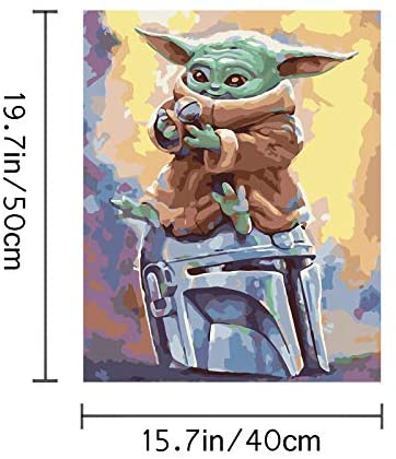DIY Paint by Numbers for Adults Beginner, Adult Paint by Number Kits on Canvas Number Painting for Adults Star Wars Acrylic Painting Kit, Easy Paint