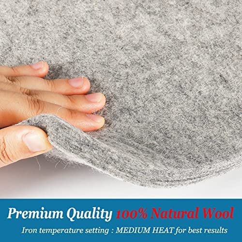  Wool Pressing Mat Portable Felted Ironing Board, 1/2 Inch Thick  Retains Heat Pad for Quilting Supplies Sewing Notions DIY Crafts (17 X 13.5  Inch)