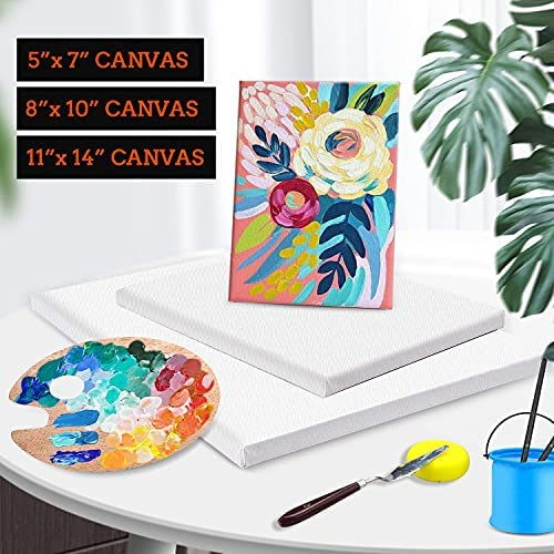  YRYM HT Painting Canvas Panels - 12 Pack 8 x 10 Inch Triple  Primed Pure Cotton Canvas Boards for Painting, Oil, Acrylic, Watercolor,  Acid-Free for Artists, Painters, Kids, Students : Arts
