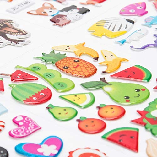 20Sheet 3D Stickers for Kids and Toddlers 500+ Puffy Stickers Variety Pack