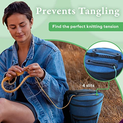  Crochet Bag,Yarn Storage Organizer Tangle Free with 3