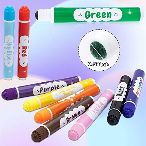 Chalkola Kids Washable Dot Markers 10 Shimmer Colors | Water-Based Non  Toxic Paint Daubers for Toddlers | Fun Preschool Art Supplies