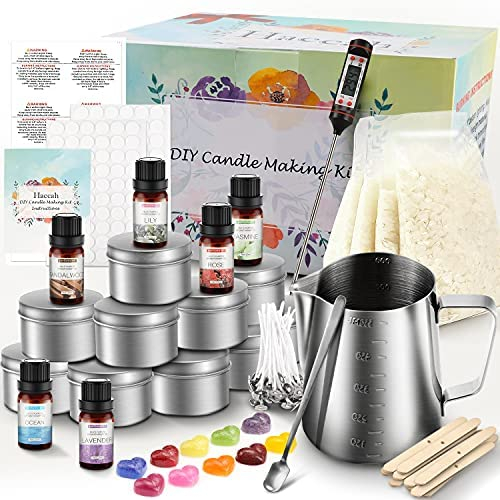 Complete Candle Making Kit for Adult, Candle DIY Set with Premium Scen –