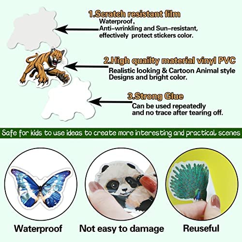 160PCS Animal Stickers for Kids, Cute Rainforest Zoo Animals Stickers for  Water Bottle | ArtBeek