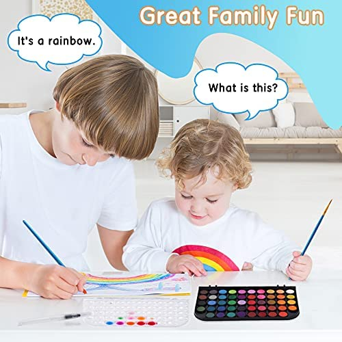 Watercolor Paint Set 48 Colors Non-toxic Watercolor Paint with a Brush  Refillable a Water Brush Pen and Palette Washable Water Color Paints Sets  for Kids Adults Artists Children Students Beginner